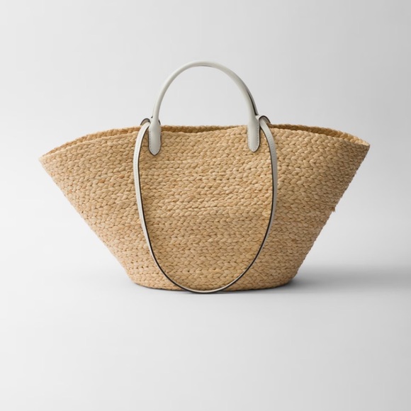 Prada Large raffia and leather shopping bag BRAND NEW!!! - Picture 5 of 6